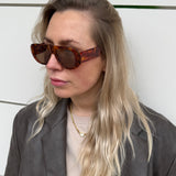Sonnenbrille Pilotenoptik Schmal Tortoise