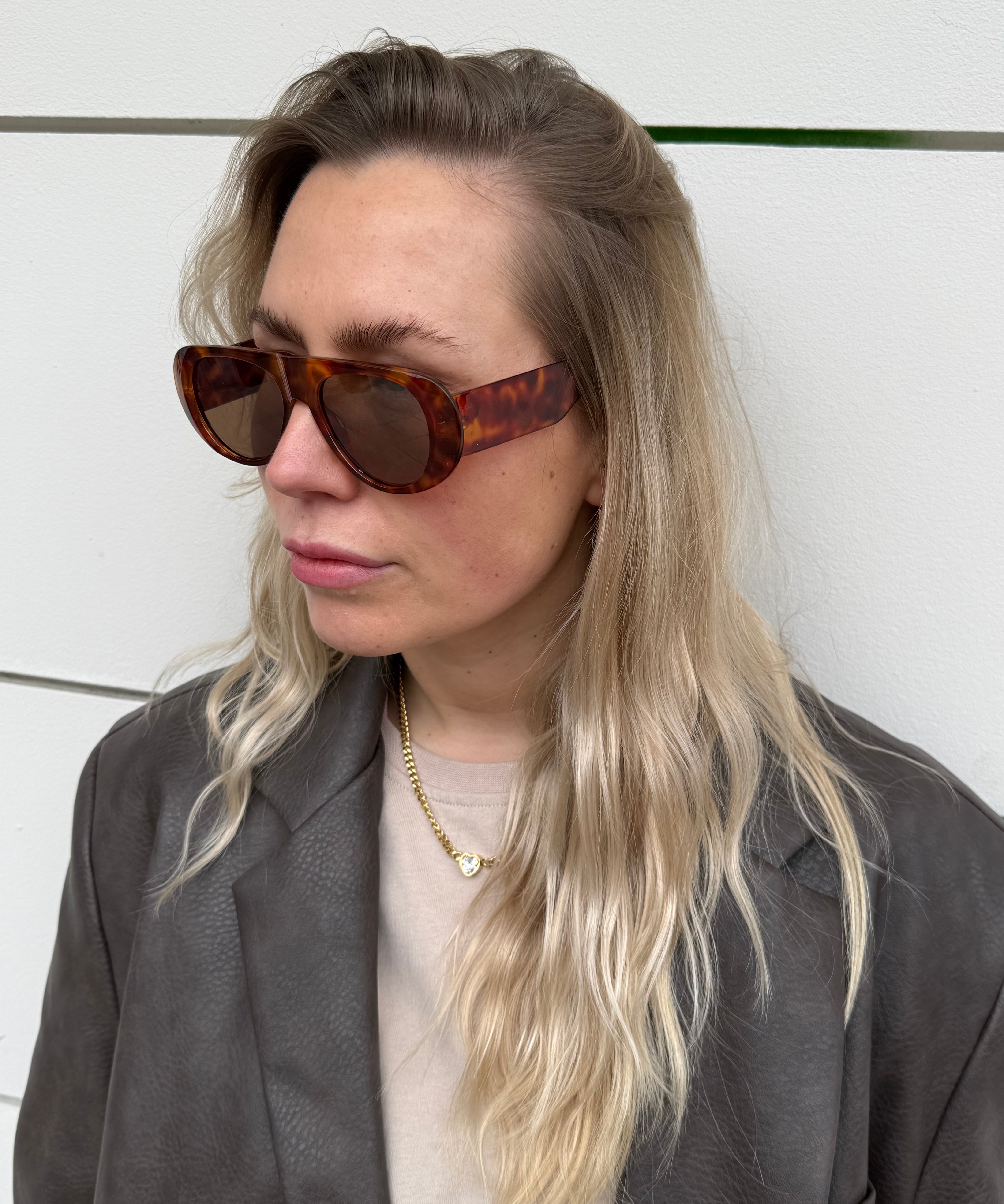 Sonnenbrille Pilotenoptik Schmal Tortoise