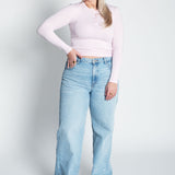 Langarmshirt Rosa mit Knöpfen Ganzkörper