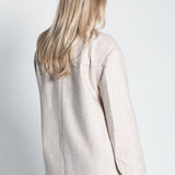 Blazer Oversized mit leichten Schulterpolstern Meliert Beige von hinten