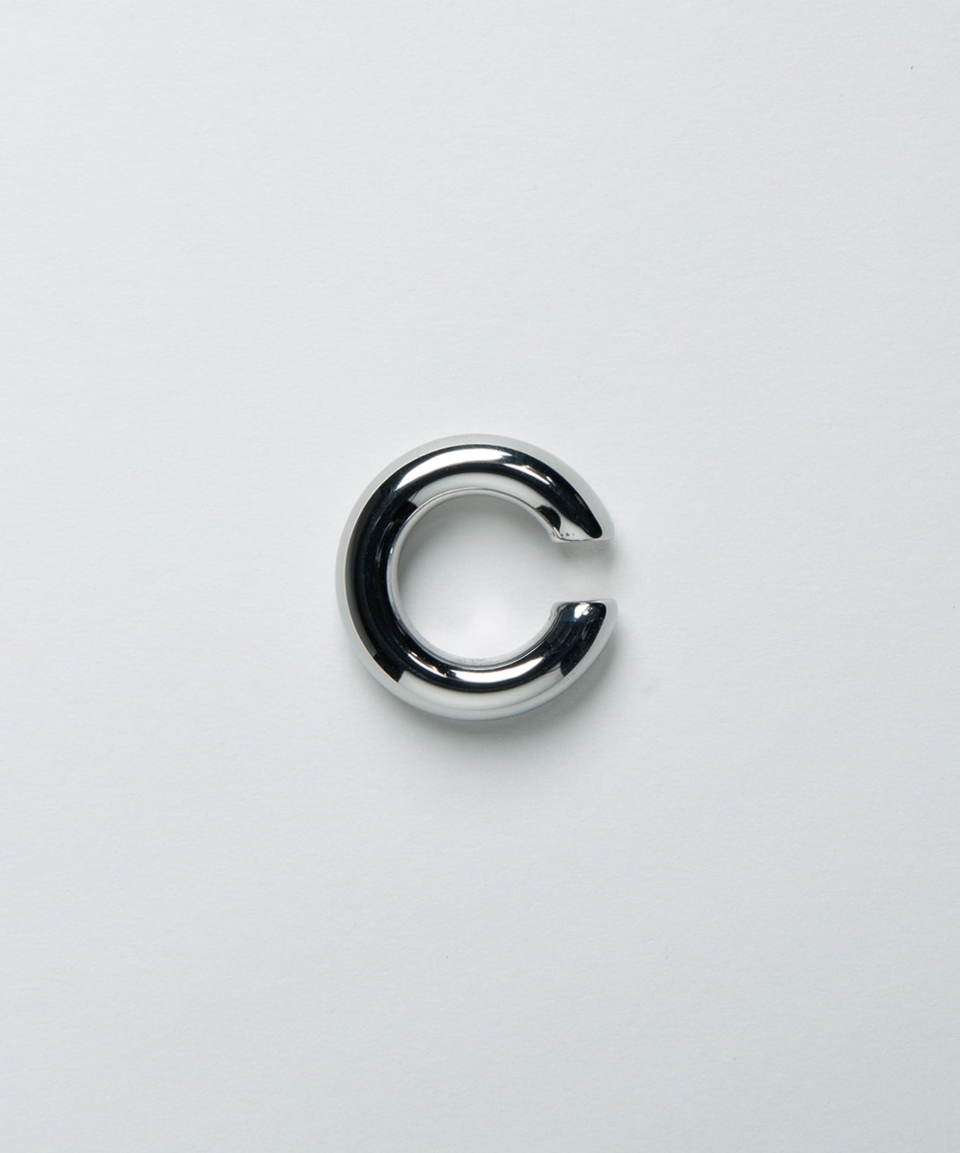 Ear Cuff Rund Klein Edelstahl Silber einzeln