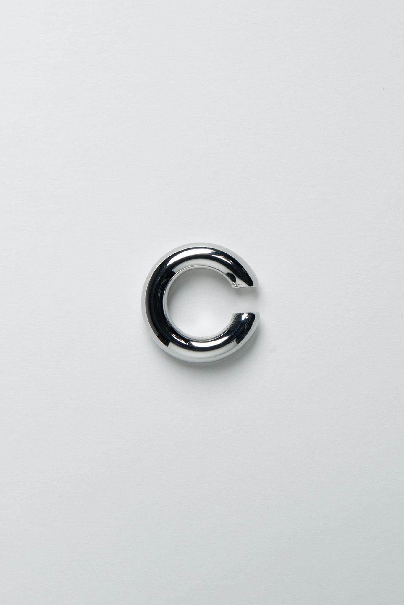 Ear Cuff Rund Klein Edelstahl Silber einzeln