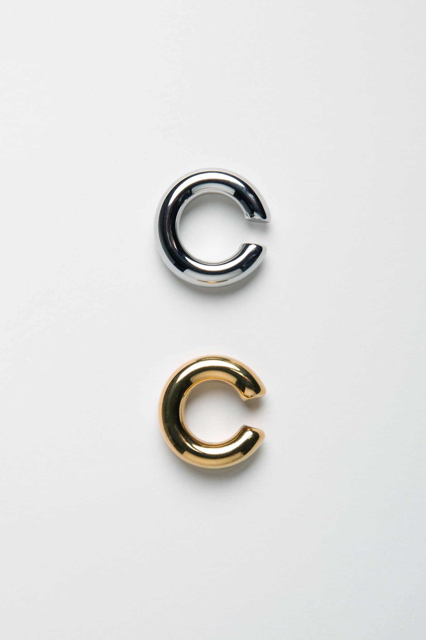 Ear Cuff Rund Klein Edelstahl Silber beide Farben