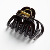 Haarklammer Ultra Groß Rund Dunkelbraun seitlich