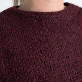 Strickpullover mit verspielten Detail am Kragen Burgundy Weinrot im Detail