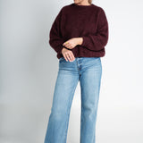 Strickpullover mit verspielten Detail am Kragen Burgundy Weinrot Ganzkörper