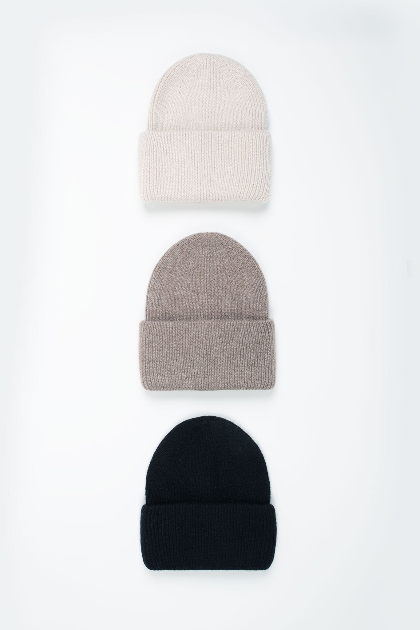 Beanie-Mütze mit Rippenstrick Groß Schwarz alle Farben