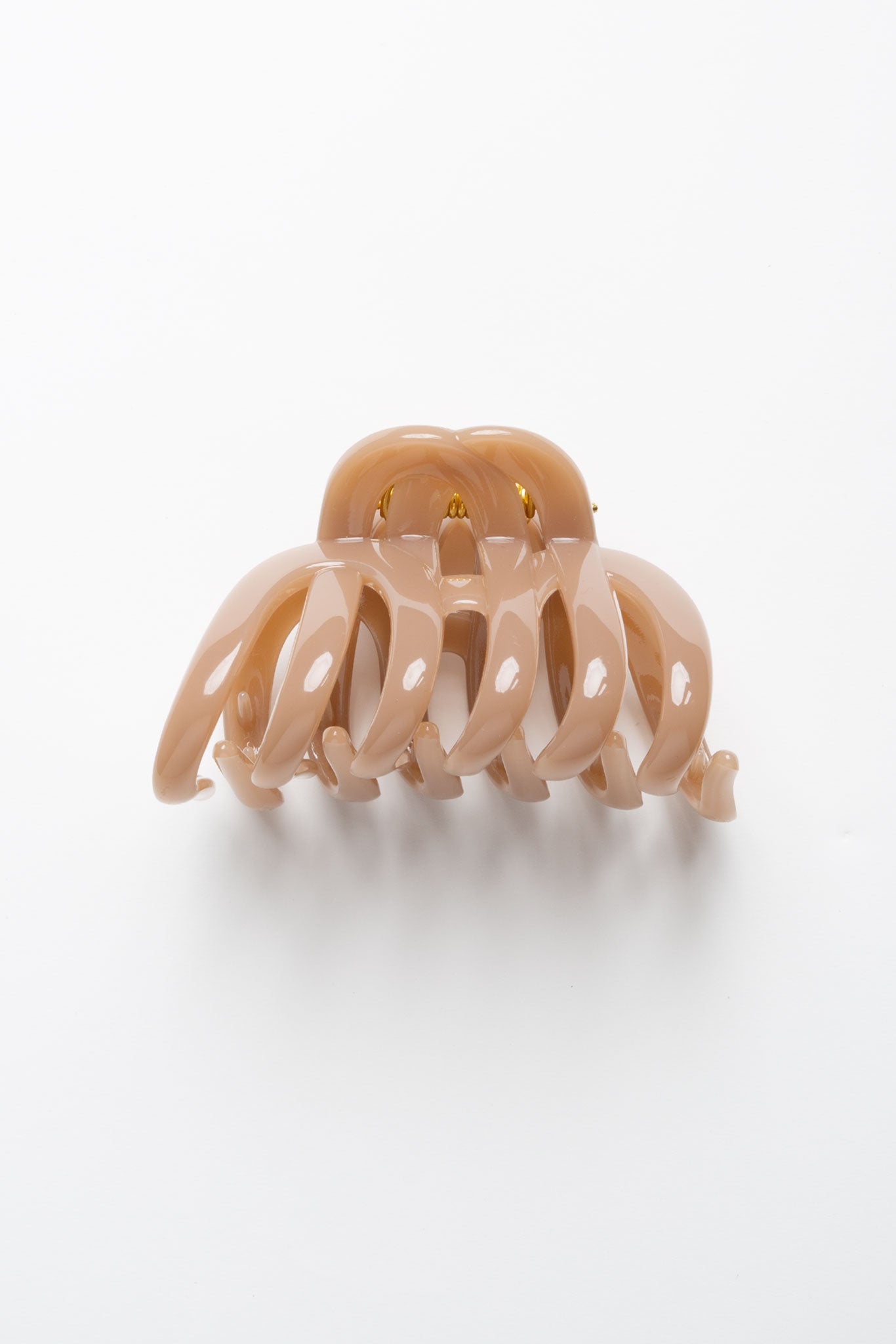 Haarklammer Ultra Groß Rund Make Up Beige von vorne