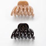 Haarklammer Ultra Groß Rund Dunkelbraun beide farben