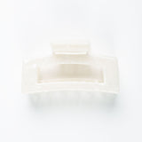 Haarklammer Groß Eckig Beige Transparent Creme ohne Model