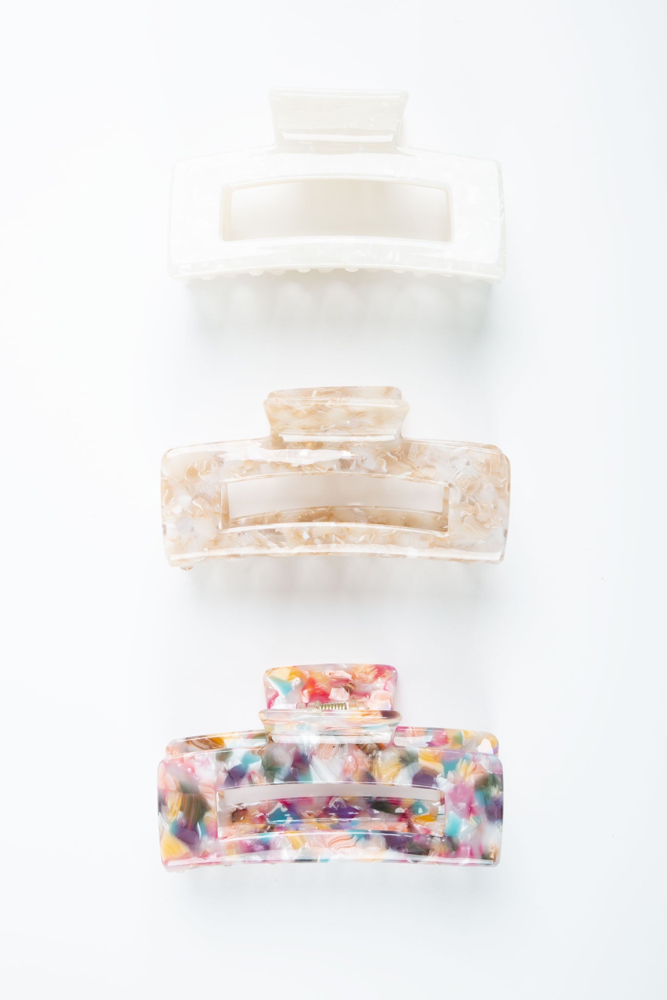 Haarklammer Groß Eckig Bunt Multicolor alle Farben