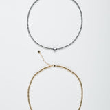 Kugelkette mit kleinem Herz aus Edelstahl Gold alle Farben