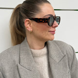 Sonnenbrille Pilotenoptik Schmal Havanna Schwarz Tortoise Bernstein