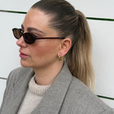 Sonnenbrille kleine ovale Gläser Braun Close 