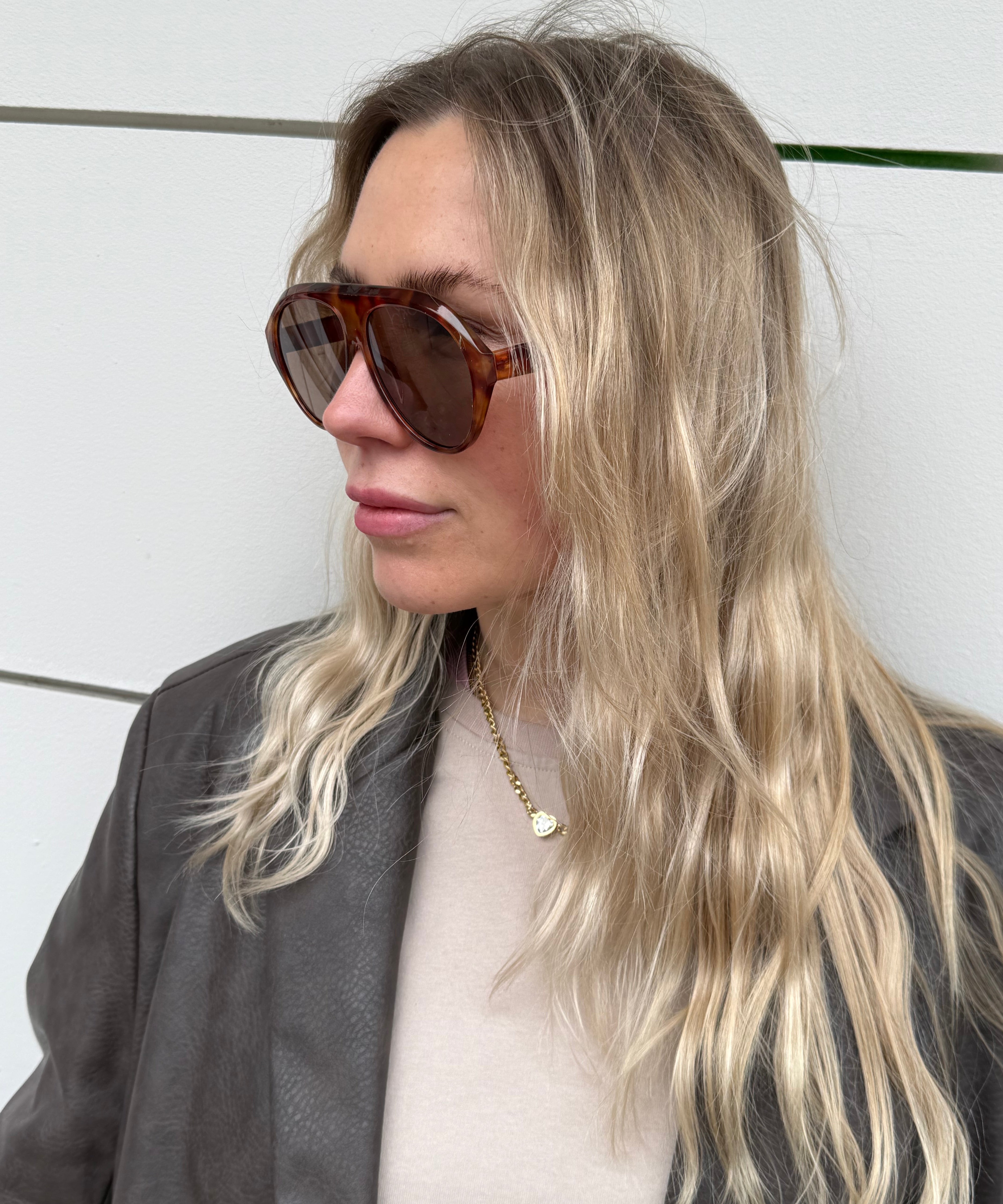 Sonnenbrille Pilotenoptik große Gläser Havanna