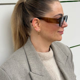 Sonnenbrille Pilotenoptik Schmal Hellbraun