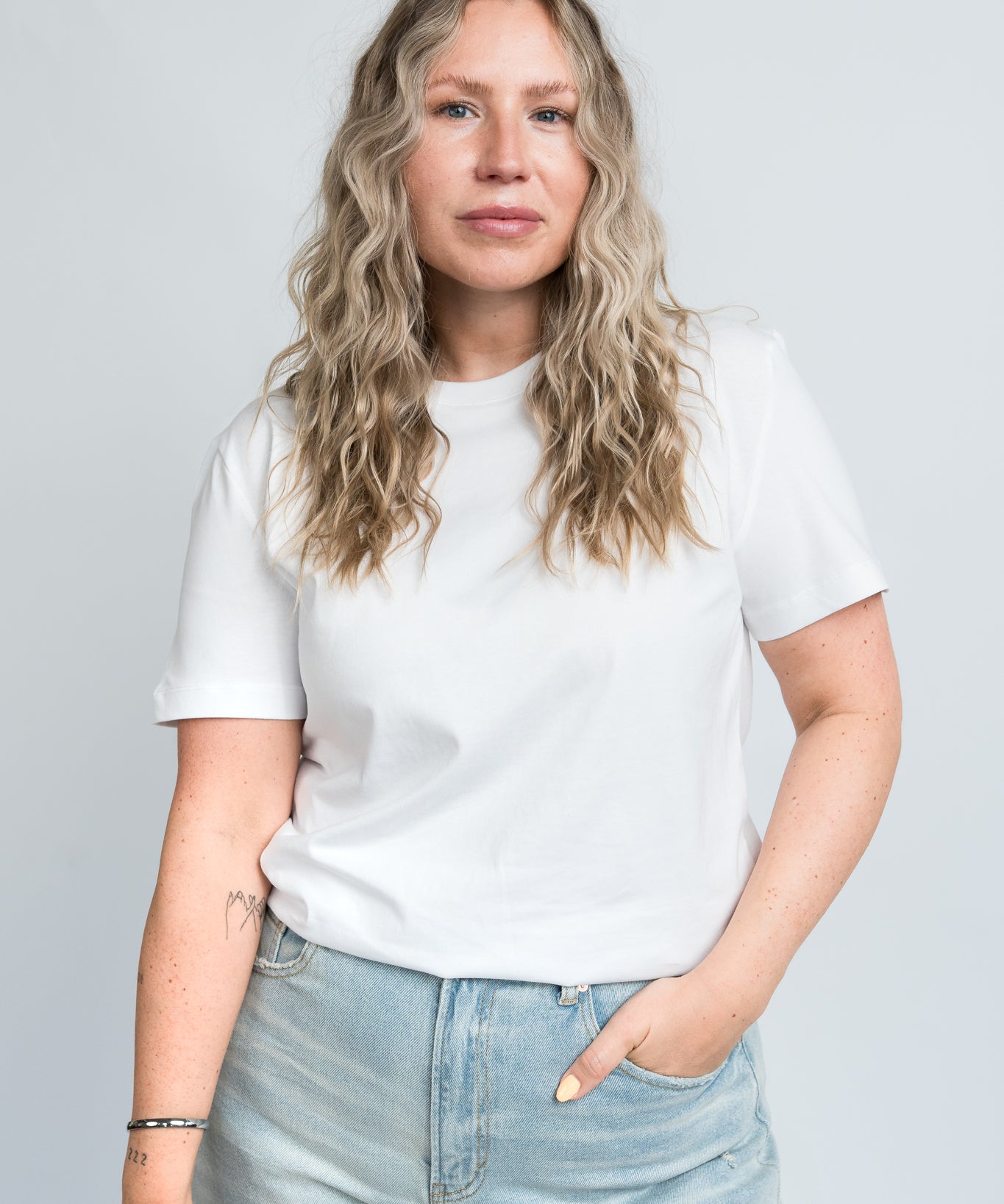 T-Shirt Basic Blazer Weiß von vorne