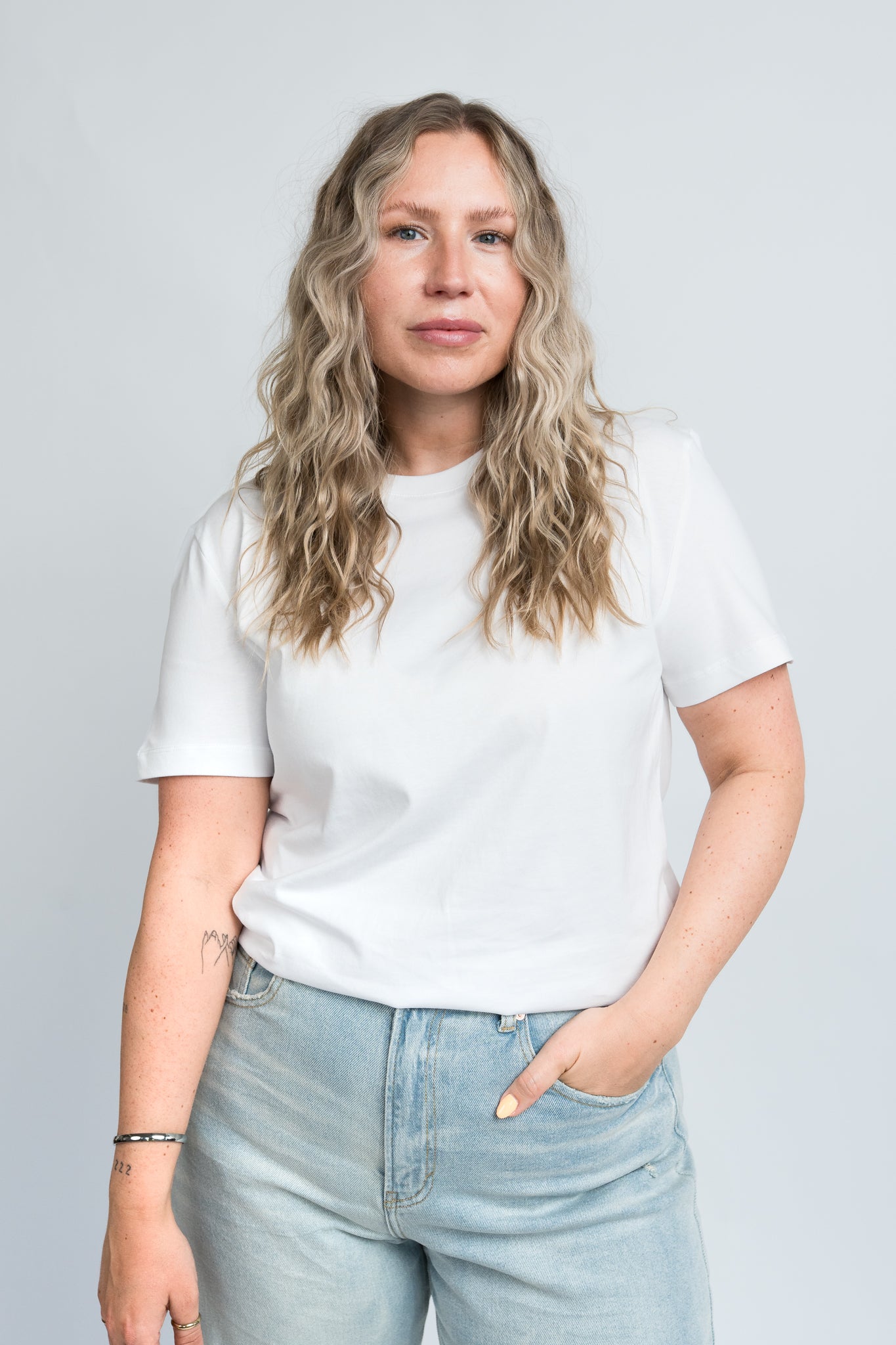 T-Shirt Basic Blazer Weiß von vorne