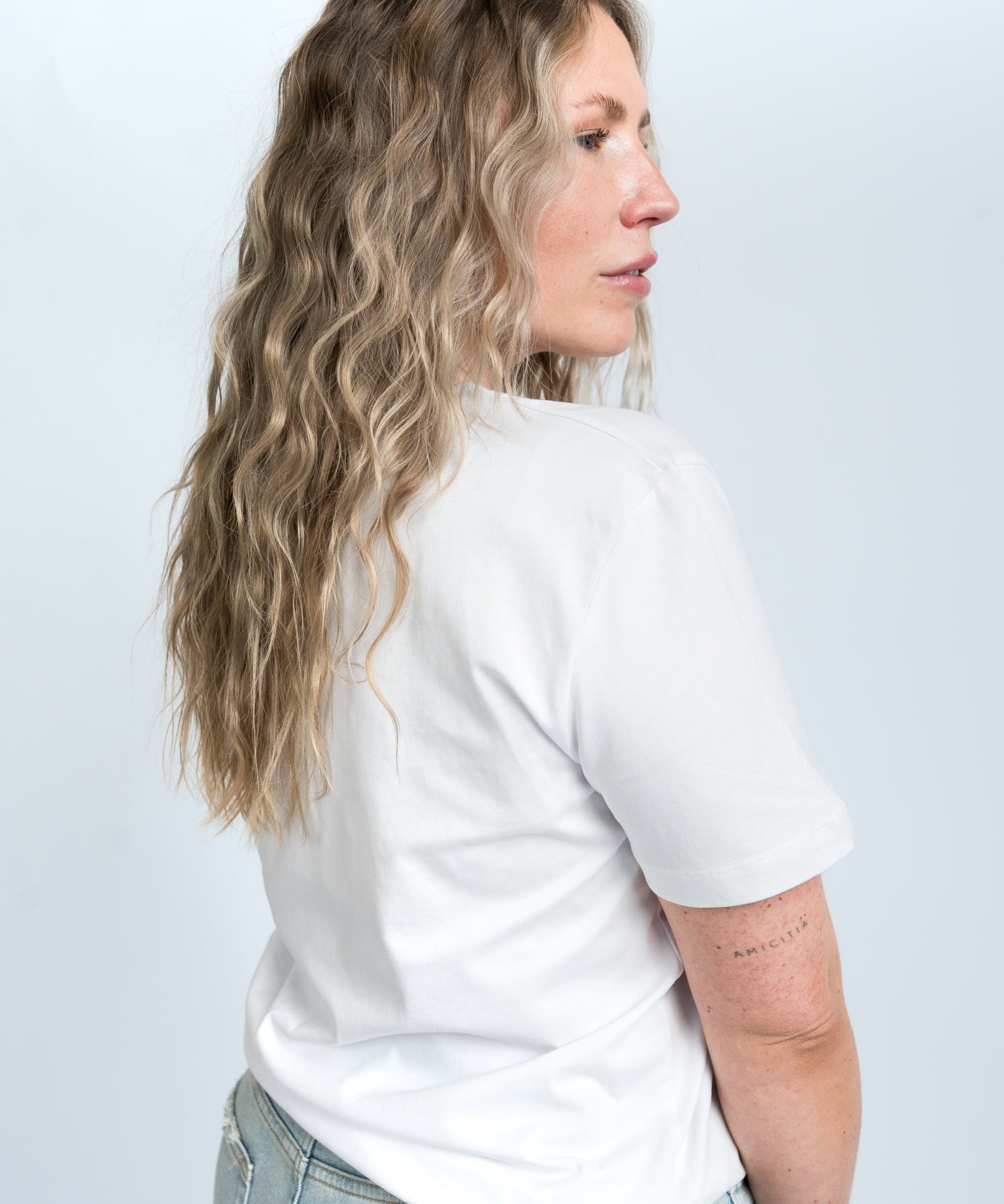 T-Shirt Basic Blazer Weiß von hinten