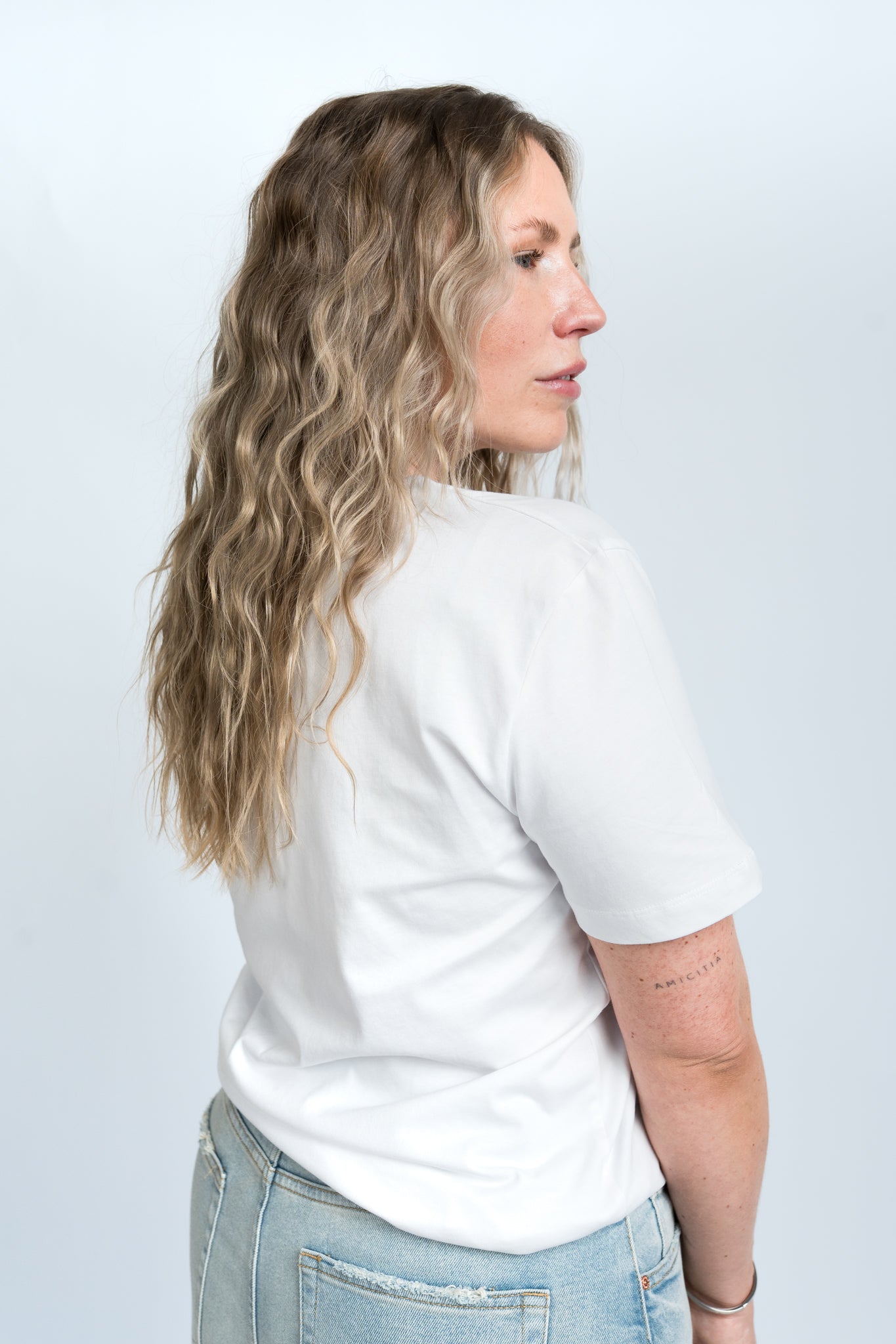 T-Shirt Basic Blazer Weiß von hinten