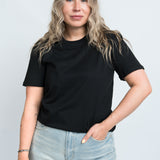 T-Shirt Basic Blazer Schwarz von vorne
