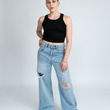 Crop Top Schwarz