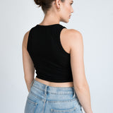 Crop Top Schwarz