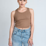 Crop Top Hellbraun