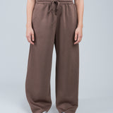 Joggerpants High Waisted mit Gummizug Mauve von vorne
