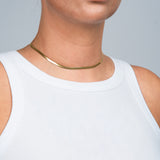 Kette Minimalistisch Schlangenglieder 35 cm 3 mm Gold einzeln