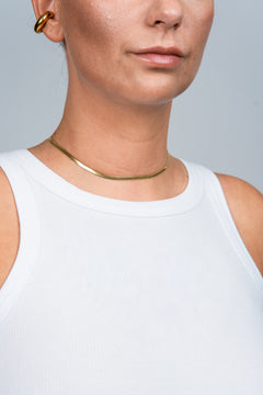 Kette Minimalistisch Schlangenglieder 35 cm 3 mm Gold einzeln