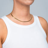 Kette Minimalistisch Schlangenglieder 35 cm 4 mm Gold einzeln