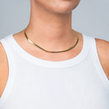 Kette Minimalistisch Schlangenglieder 40 cm 4 mm Gold einzeln