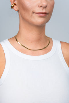 Kette Minimalistisch Schlangenglieder 40 cm 4 mm Gold einzeln