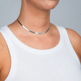 Kette Minimalistisch Schlangenglieder 35 cm 3 mm Silber einzeln