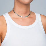 Kette Minimalistisch Schlangenglieder 35 cm 4 mm Silber einzeln