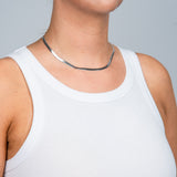 Kette Minimalistisch Schlangenglieder 40 cm 4 mm Silber einzeln
