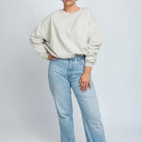 Sweater Oversized mit Bund Beige Ganzkörper