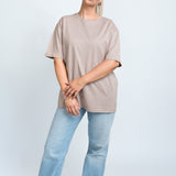 Oversized T-Shirt Basic Mauve Ganzkörper