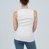 Tanktop Gerippt Weiß von hinten