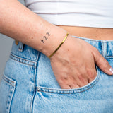 Armband Minimalistisch Schlangenglieder 3 mm Gold seitlich