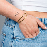 Armband Minimalistisch Schlangenglieder 3 mm Gold beide Modelle