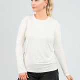 Langarmshirt Weiß von vorne