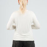 Langarmshirt Weiß von hinten