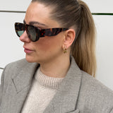 Sonnenbrille Pilotenoptik Schmal Havanna
