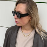Sonnenbrille Pilotenoptik Schmal Schwarz