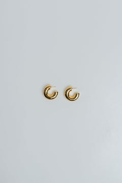 Creolen Edelstahl Medium Gold Plain