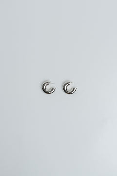 Creolen Edelstahl Medium Silber Plain