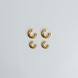 Creolen Edelstahl Medium Gold ohne Model