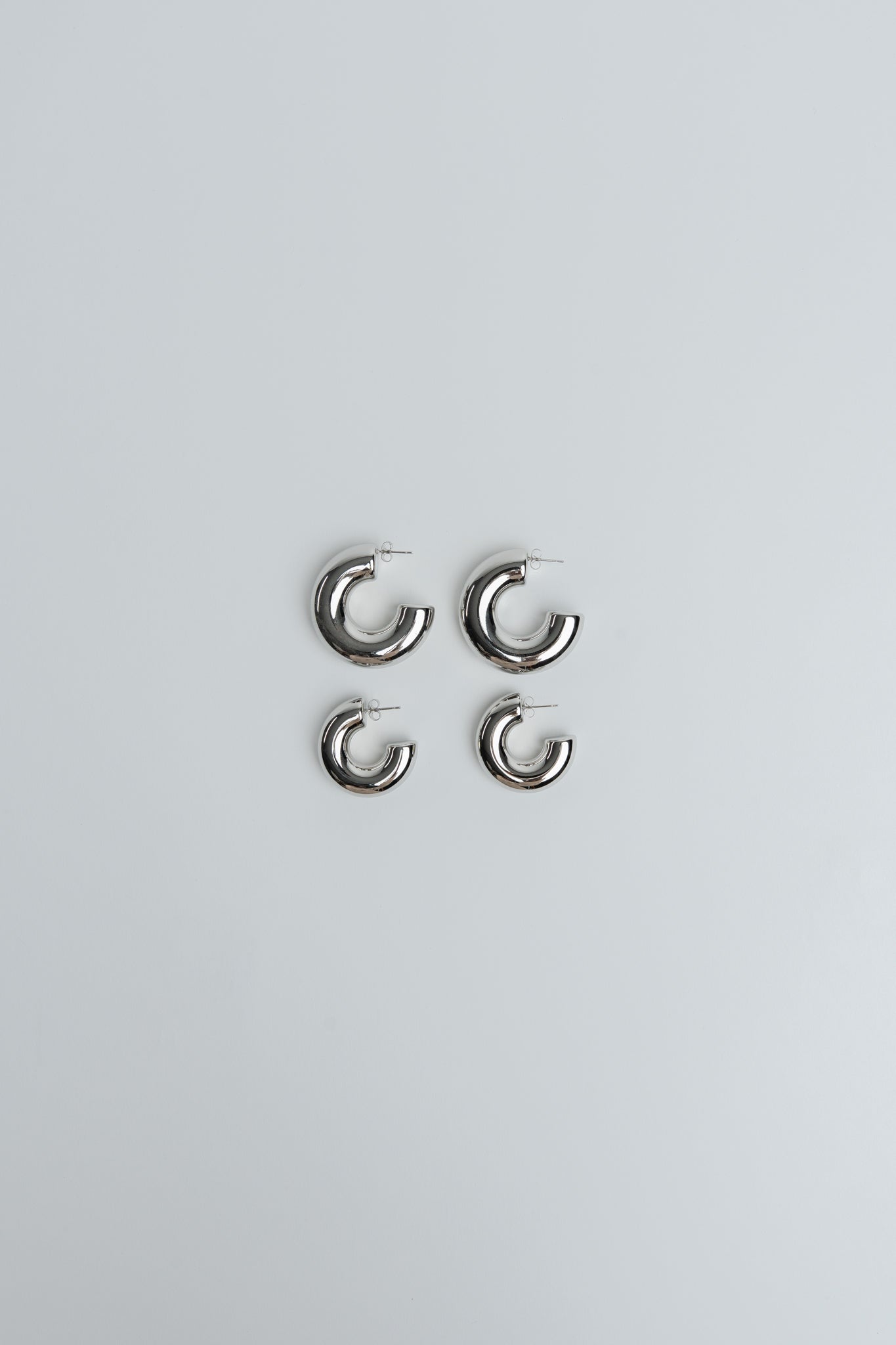Creolen Edelstahl Medium Silber ohne Model